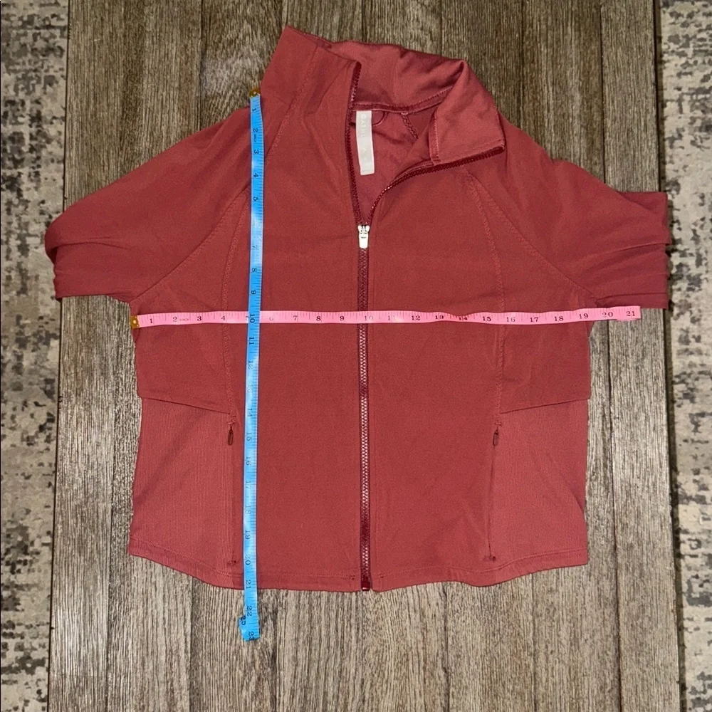 Athleta Shanti Crop Jacket Maple Red